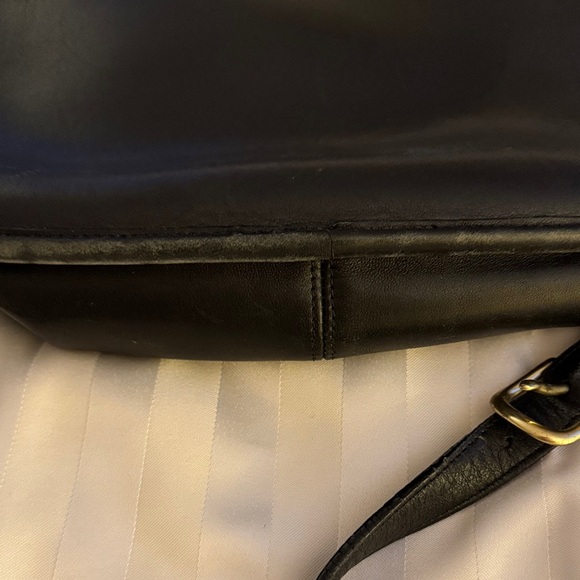 Vintage Coach Black Leather Shoulder Bag crossbody - Picture 13 of 13